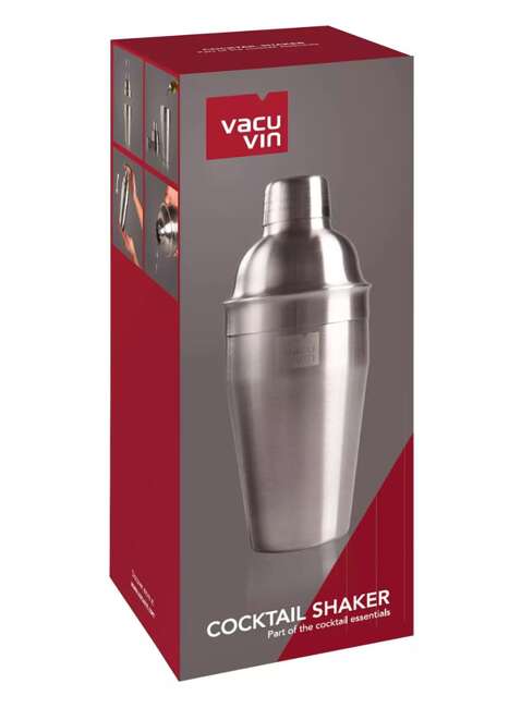 Shaker z sitkiem do koktajli Vacu Vin - stainless steel