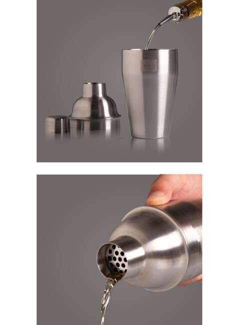 Shaker z sitkiem do koktajli Vacu Vin - stainless steel