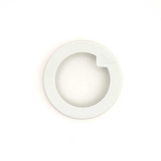 Silikonowo-szklana pokrywka wielofunkcyjna XS Food Huggers - soft white