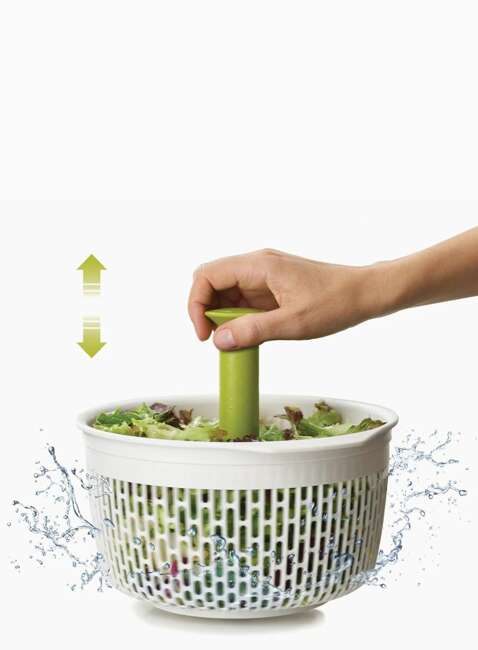 Sitko obrotowe Joseph Joseph Spindola™ In-sink Salad-spinning Colander - green