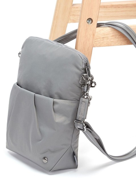 Składana torba antykradzieżowa Pacsafe CX Convertible Crossbody - econyl gravity grey