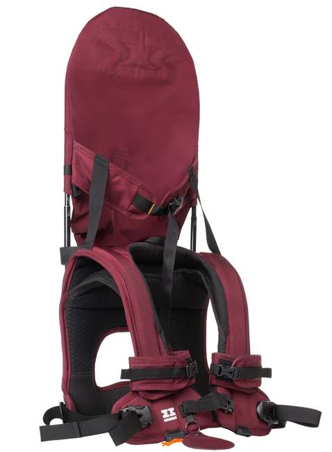 Składane nosidełko dziecięce MiniMeis G54 Shoulder Carrier - burgundy