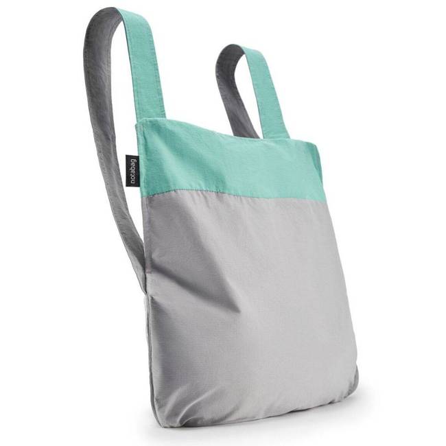 Składany plecak 2-w-1 na zakupy Notabag - mint / grey