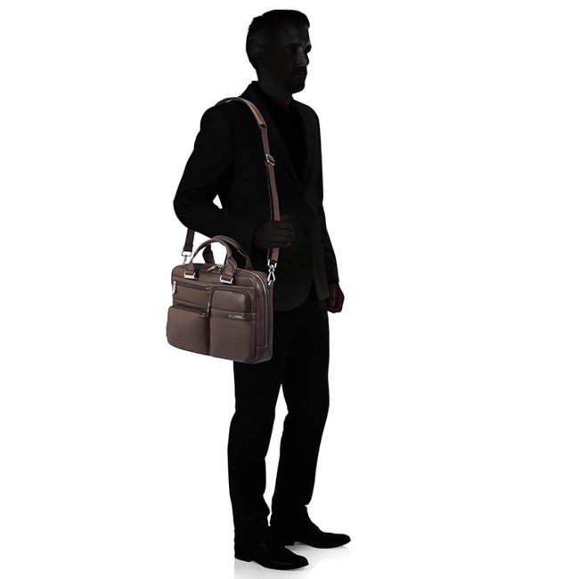 Skórzana torba na laptopa Samsonite Sunstone 14,1" - brown