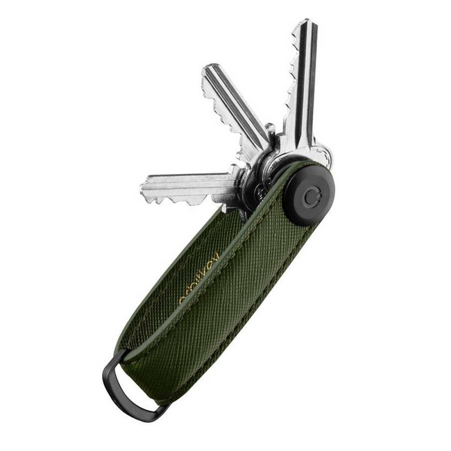 Skórzane etui na klucze Orbitkey Saffiano - olive