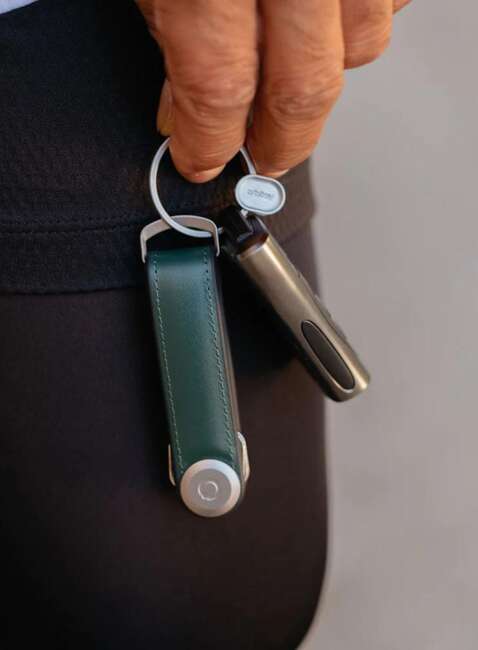 Skórzane etui organizer na klucze Orbitkey Hybrid Leather - pine green