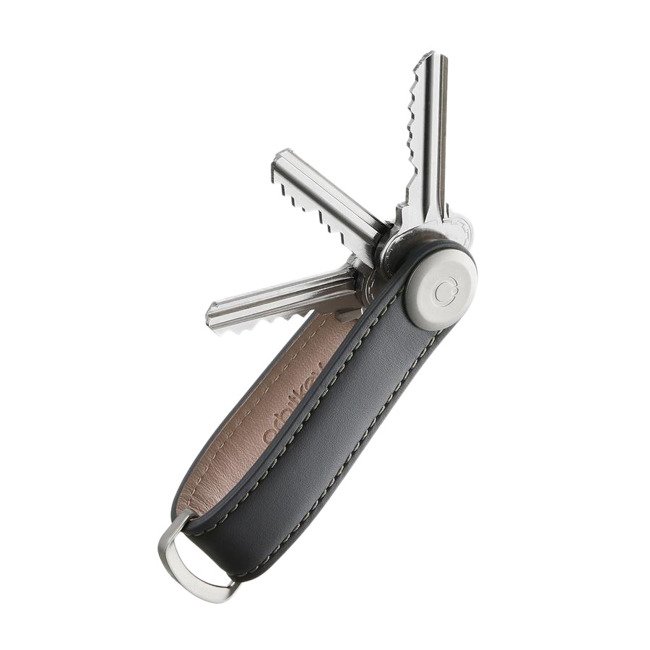 Skórzane etui organizer na klucze Orbitkey Leather - charcoal/  grey