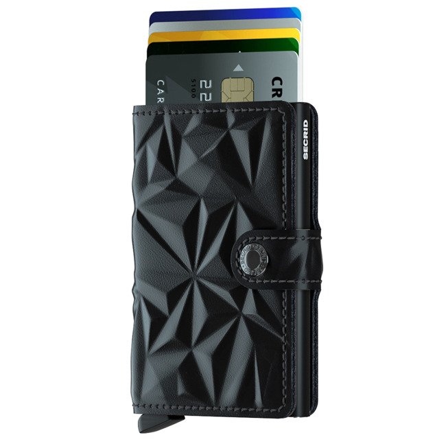 Skórzany portfel z aluminiowym etui Miniwallet Secrid Prism - black