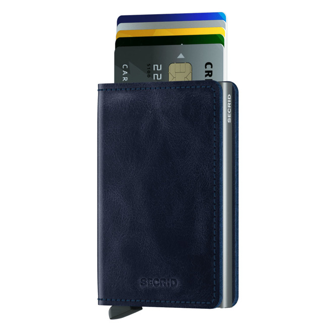 Slimwallet Secrid ochrona RFID Vintage - blue