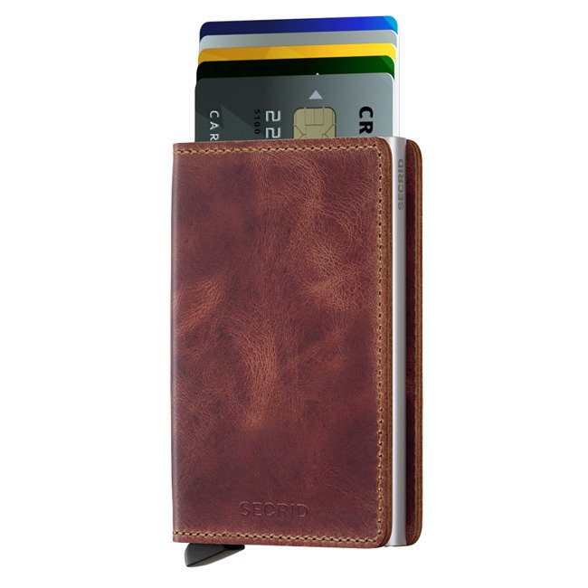 Slimwallet Secrid ochrona RFID Vintage - brown