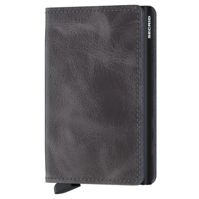 Slimwallet Secrid ochrona RFID Vintage - grey / black 