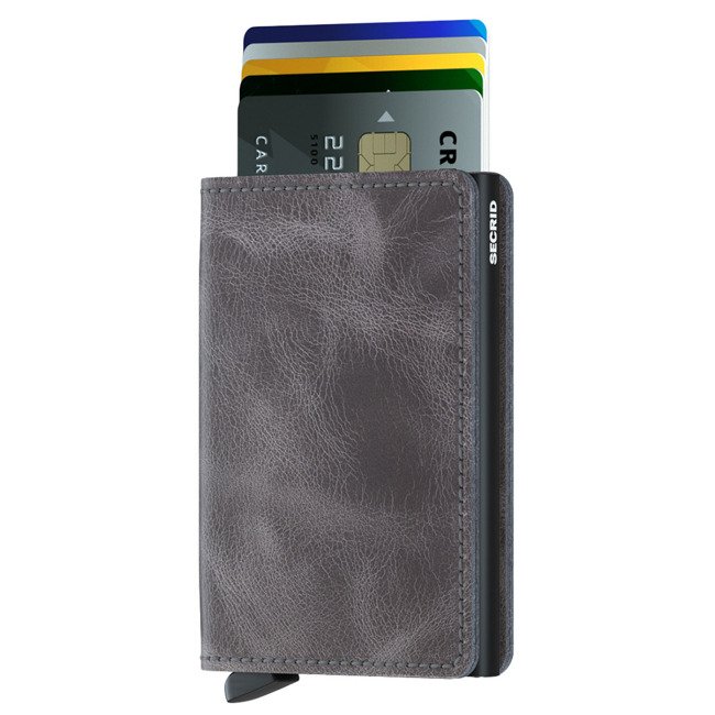 Slimwallet Secrid ochrona RFID Vintage - grey / black 