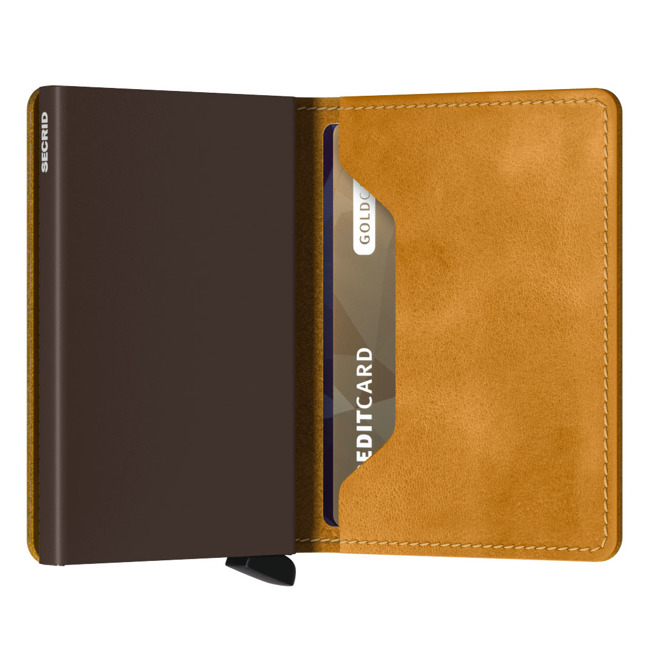 Slimwallet Secrid ochrona RFID Vintage - ochre