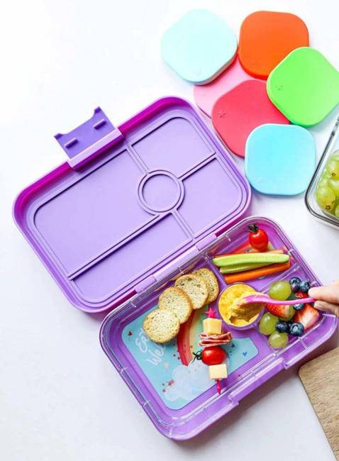 Śniadaniówka do szkoły XL Yumbox Tapas 4 sekcje - ibiza purple / groovy