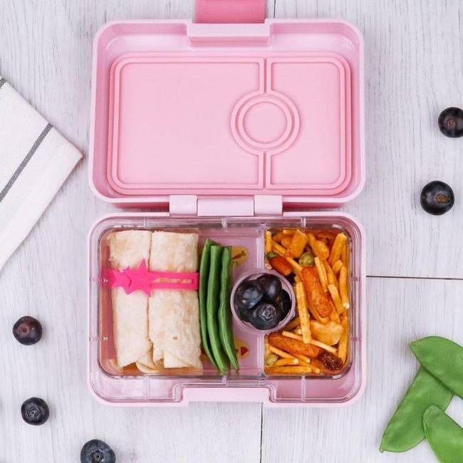 Śniadaniówka / lunchbox dziecięcy Yumbox MiniSnack - misty aqua / toucan tray