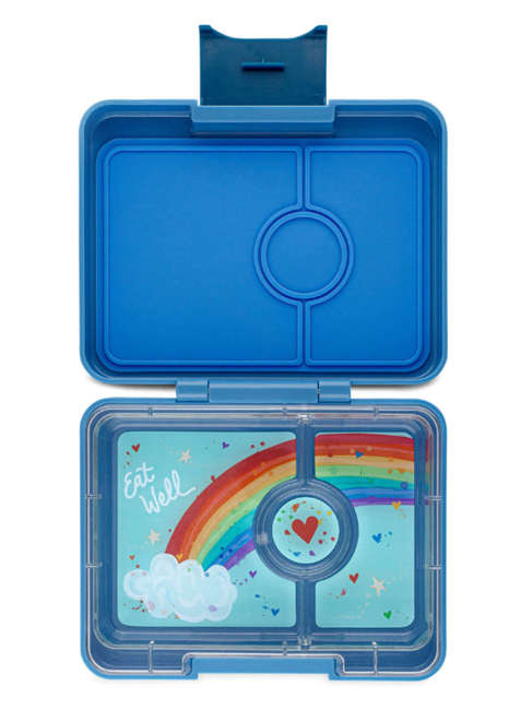 Śniadaniówka / lunchbox dziecięcy Yumbox Snack - sky blue clouds / rainbow tray