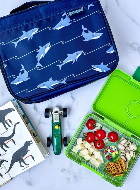 Śniadaniówka / lunchbox dziecięcy Yumbox Snack - surf blue / polar bear tray