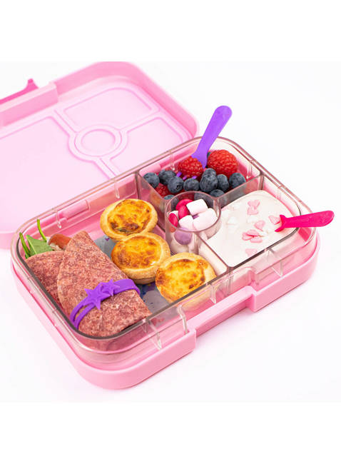 Średni prostokątny lunchbox Yumbox Panino - fifi pink / Paris je t'aime tray 