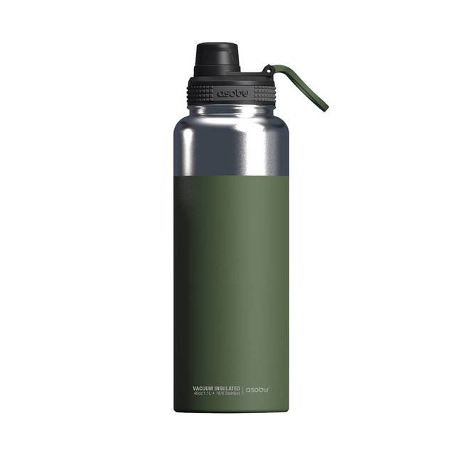 Stalowa butelka termiczna 1,1 l Mighty Flask Asobu - green