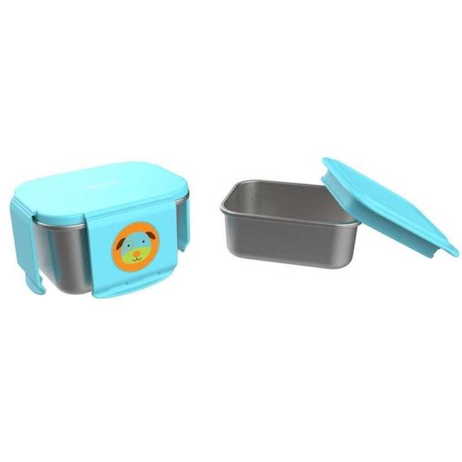 Stalowy lunchbox dwupoziomowy Skip Hop Zoo Lunch Kit - dog