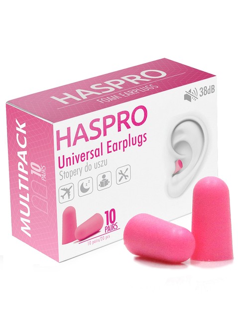Stopery jednorazowe piankowe HASPRO MULTIPACK 10 par - pink