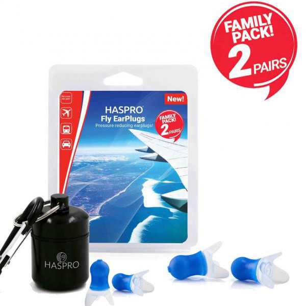 Stopery zatyczki do uszu Haspro Fly Family Pack zestaw rodzinny - 2 Pack S/M