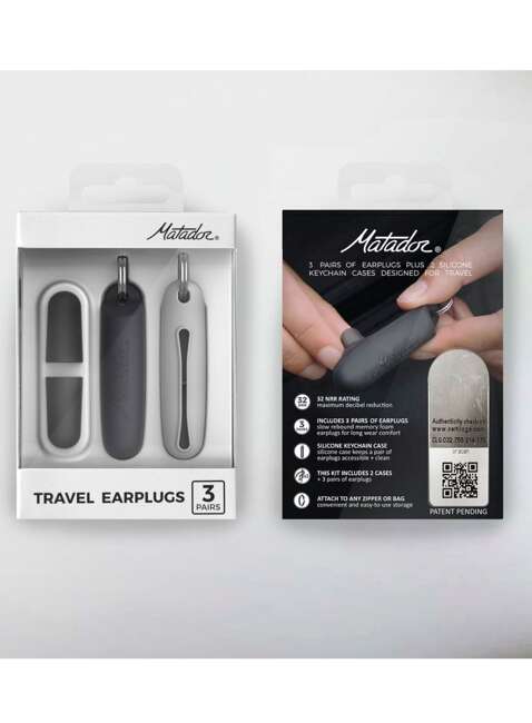 Stopery zatyczki do uszu Matador Travel Earplugs Kit - charcoal / light grey