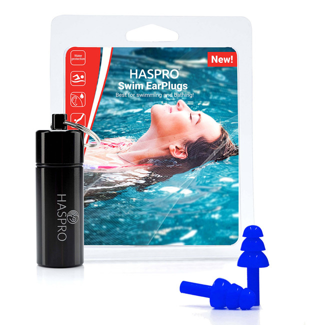 Stopery zatyczki do uszu na basen Haspro Swim EarPlugs