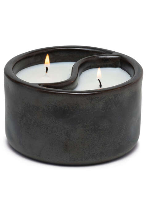 Świeca ceramiczna Paddywax Yin-Yang 311 g Palo Santo + Cade - black