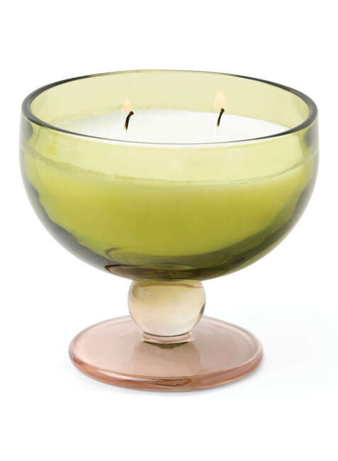 Świeca w kielichu szklana Paddywax Aura 170 g Misted Lime -  green / blush