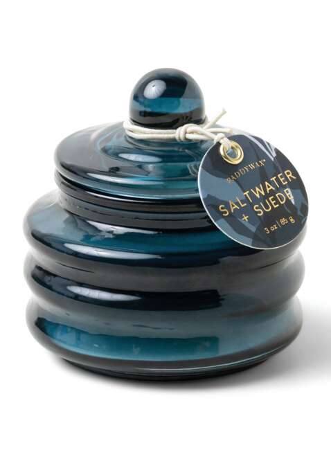 Świeca zapachowa szklana Paddywax Beam 85 g Saltwater & Suede - navy