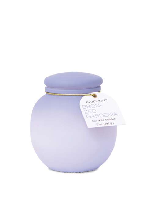 Świeca zapachowa szklana Paddywax Orb 141 g Bronzed Gardenia & Tonka - purple / lavender