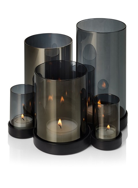 Świecznik Philippi Lichtermeer Candleholder- black / transparent