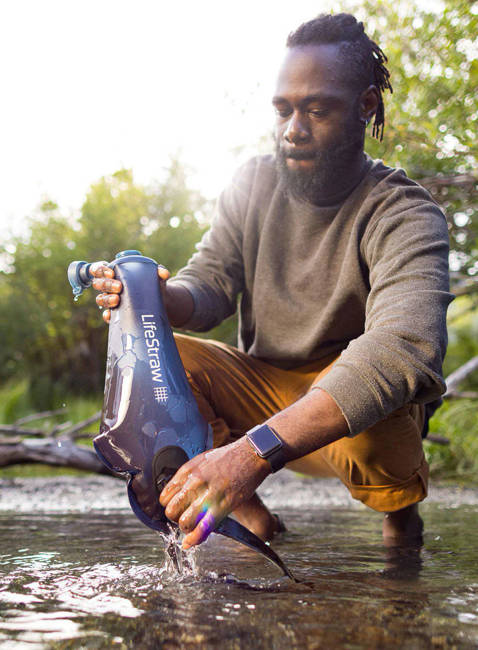 System grawitacyjny do filtracji LifeStraw Peak 3 l - dark mountain grey