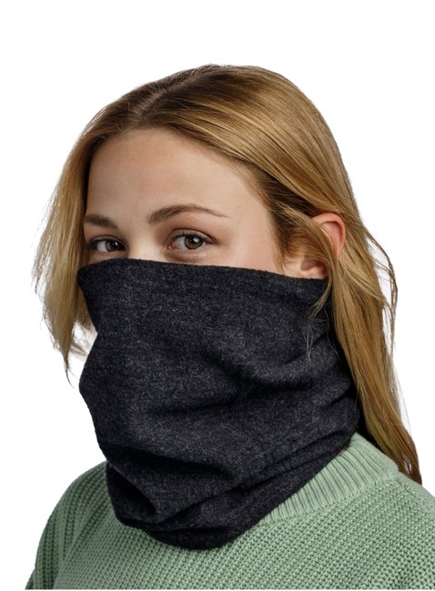 Szal komin Buff Merino Fleece Neck Warmer - solid black