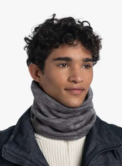 Szal komin Buff Merino Heavyweight Neck Warmer - multistripes fog grey