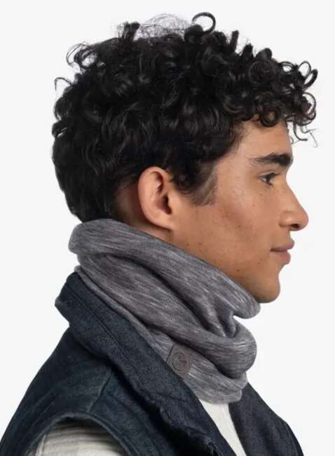 Szal komin Buff Merino Heavyweight Neck Warmer - multistripes fog grey