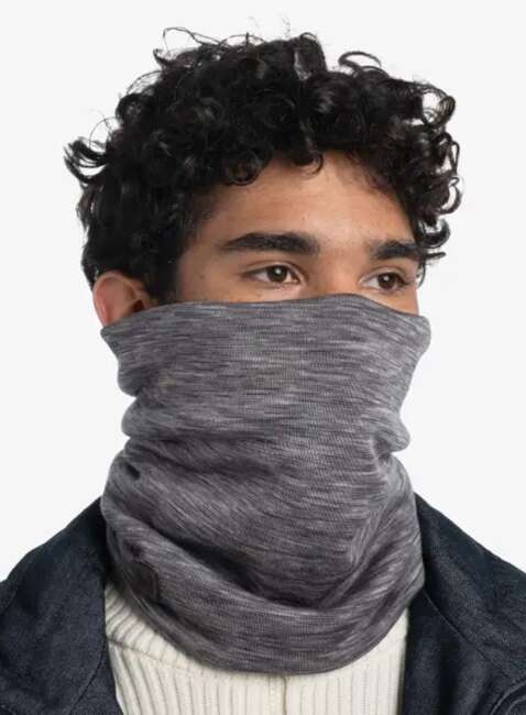 Szal komin Buff Merino Heavyweight Neck Warmer - multistripes fog grey