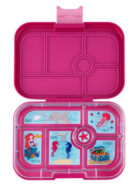 Szczelna średnia śniadaniówka Yumbox Original - malibu purple / mermaid tray