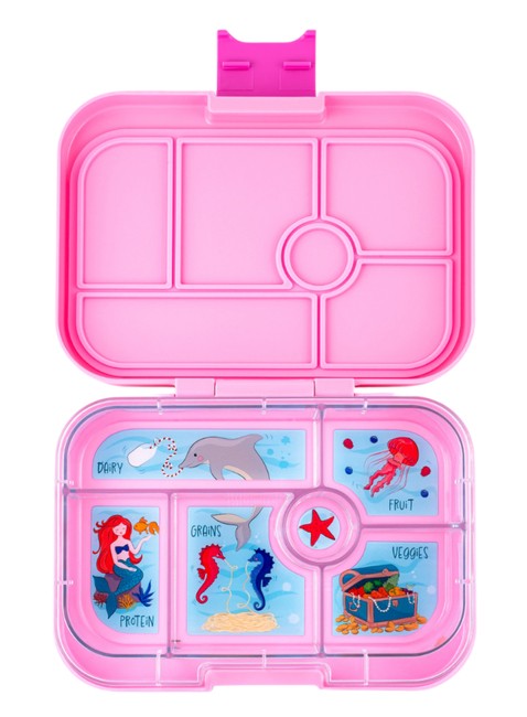 Szczelna średnia śniadaniówka Yumbox Original - power pink / mermaid tray