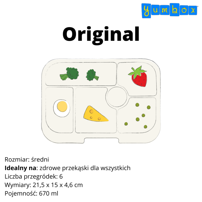 Szczelna średnia śniadaniówka Yumbox Original - wow red /monsters