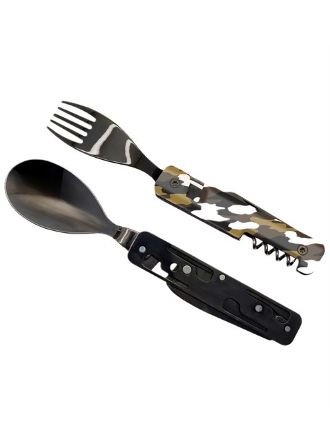 Sztućce Akinod Multifunction Cutlery 13H25 - green camo