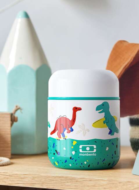 Termiczny lunchbox Monbento MB Capsule 280 ml - blue / dino