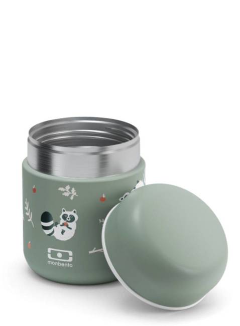 Termiczny lunchbox Monbento MB Capsule 280 ml - green / raccoon