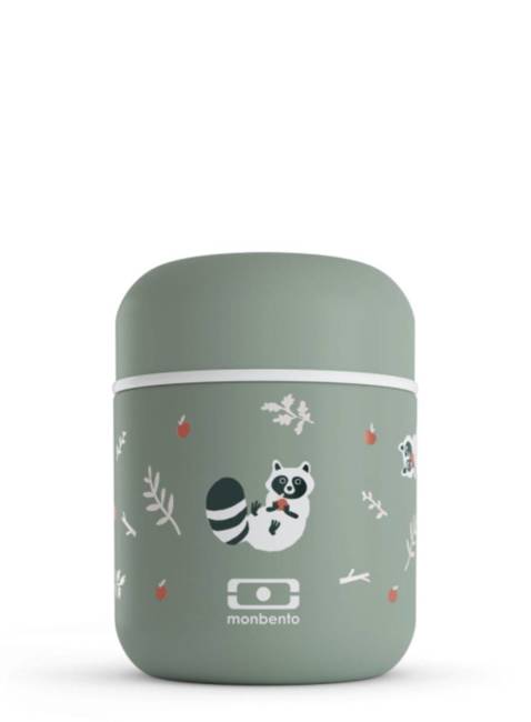 Termiczny lunchbox Monbento MB Capsule 280 ml - green / raccoon