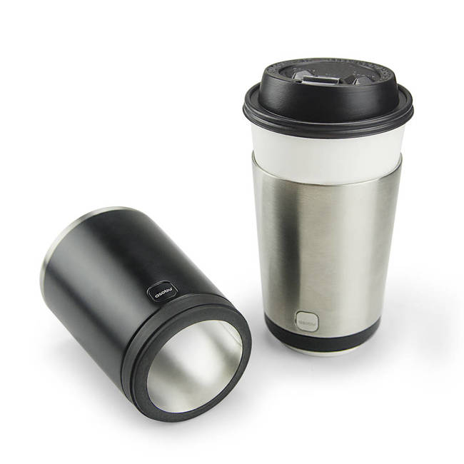 Termiczny pojemnik na kubek Asobu Insulated Cofee Kuzie - silver