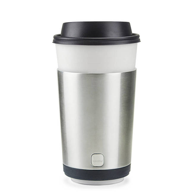 Termiczny pojemnik na kubek Asobu Insulated Cofee Kuzie - silver