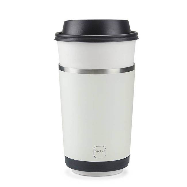 Termiczny rękaw na kubek z kawę Asobu Insulated Coffee Kuzie - white