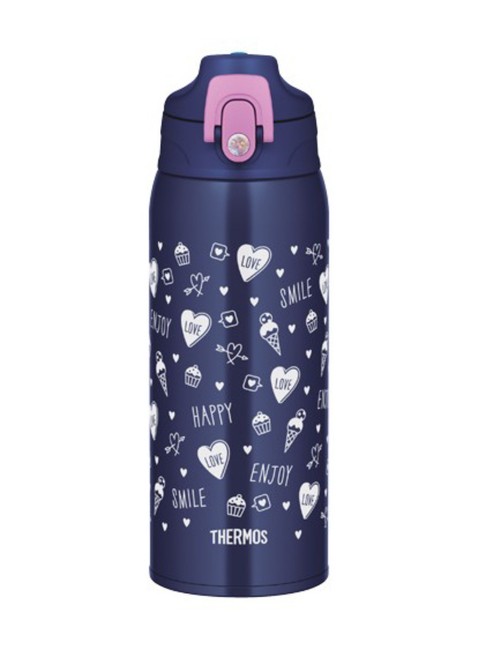 Termos dziecięcy z dwiema nakrętkami Thermos 2-Way Lid Bottle 0,8 l with Pouch - blue / pink