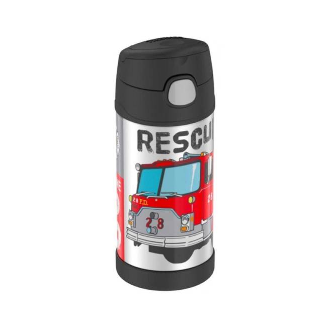 Termos dziecięcy ze słomką Thermos FUNtainer 355 ml - firetruck